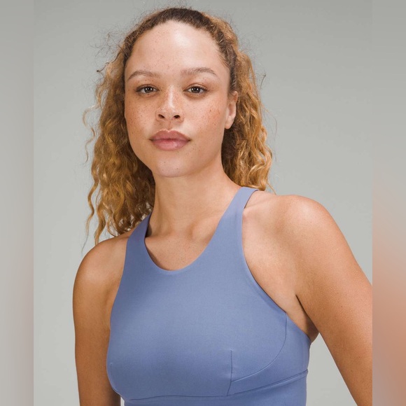 Lululemon Wunder Train Longline Bra *Medium Support* Water Drop sz 4 - Picture 4 of 7